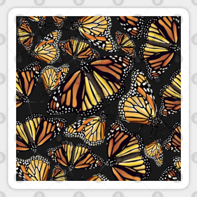 Monarch Butterflies Magnet by TinaGraphics